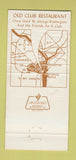 Matchbook Cover - Old Club Restaurant Alexandria VA 30 Strike