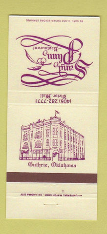 Matchbook Cover - Sand Plum Restaurant Guthrie OK 30 Strike