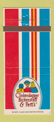 Matchbook Cover Clinkerdagger Bickerstaff & Pett's Seattle Spokane WA 30 Strike