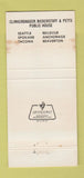 Matchbook Cover Clinkerdagger Bickerstaff & Pett's Seattle Spokane WA 30 Strike