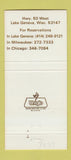 Matchbook Cover - Interlaken Lodge Villas Lake Geneva WI 30 Strike