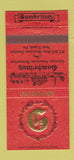 Matchbook Cover - Gambrinus New Tripoli PA German Restaurant 30 Strike