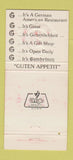Matchbook Cover - Gambrinus New Tripoli PA German Restaurant 30 Strike
