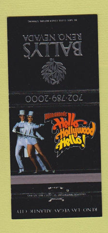 Matchbook Cover - Bally's Casino Reno NV Donn Arden's Hello Hollywood 30 Strike