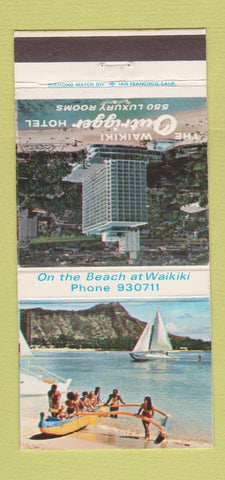 Matchbook Cover - Outrigger Hotel Waikiki Hawaii 30 Strike