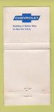 Matchbook Cover - Paramount Chevrolet Downey CA WORN #1 30 Strike