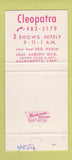 Matchbook Cover - Cleopatra Sacramento CA WEAR 30 Strike