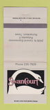 Matchbook Cover - Swan Court Richardson TX 30 Strike