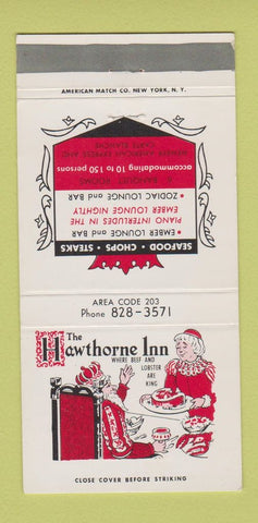 Matchbook Cover - Hawthorne Inn Middletown CT 30 Strike