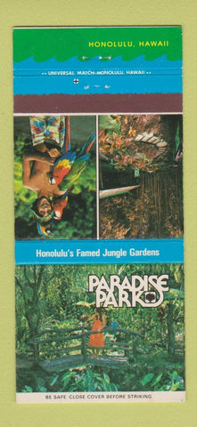 Matchbook Cover - Paradise Park Honolulu Hawaii Jungle Gardens 30 Strike
