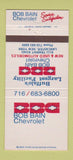 Matchbook Cover - Bob Bain Chevrolet Lancaster NY 30 Strike