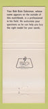Matchbook Cover - Bob Bain Chevrolet Lancaster NY 30 Strike