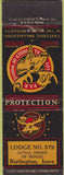 Matchbook Cover - Matchbook Cover Moose Lodge Burlinton IA CREASE