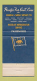 Matchbook Cover - Pacific Far East Line San Francisco CA 30 Strike