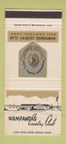 Matchbook Cover - Wampanoag Country Club West Hartford CT 30 Strike