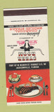 Matchbook Cover - Steer Room Jacksonville FL 30 Strike