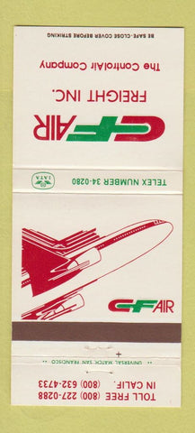 Matchbook Cover - CF Air Freight Control Air San Mateo CA 30 Strike