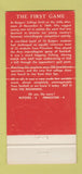 Matchbook Cover - Rutgers Princeton Football Game 100th 1969 #1 30 Strike
