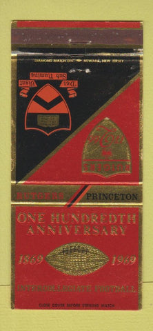 Matchbook Cover - Rutgers Princeton Football Game 100th 1969 #2 30 Strike