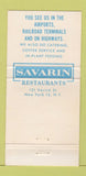 Matchbook Cover - Savarin International Room Oakland CA Airport 30 Strike