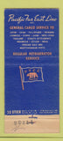 Matchbook Cover - Pacific Far East Line San Francisco CA 30 Stick