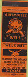 Matchbook Cover - Matchbook Cover Moose Lodge Washington IN