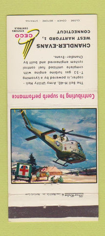 Matchbook Cover - Chandler Evans Bell Helicopter West Hartford CT 30 Strike