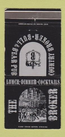 Matchbook Cover - The Broker Restaurant Denver Colorado WEAR 30 Strike