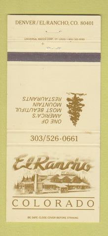 Matchbook Cover - El Rancho Colorado Denver 30 Strike