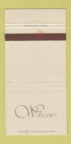 Matchbook Cover - Wilscam's Denver Colorado 30 Strike