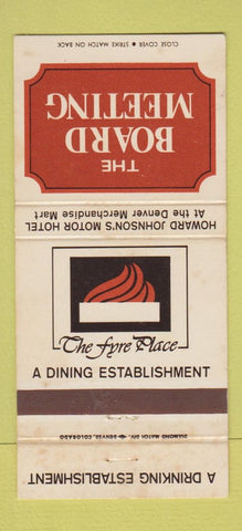 Matchbook Cover - The Board Meeting Howard Johnson's Denver 30 Strike