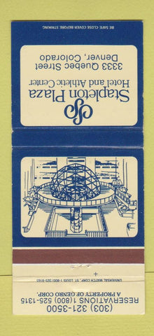 Matchbook Cover - Stapleton Plaza Hotel Denver Colorado 30 Strike