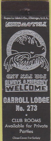 Matchbook Cover - Matchbook Cover Moose Lodge Carroll IA