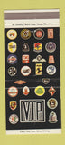Matchbook Cover - VIP Fiat Mercedes Rolls Royce Lotus Ferrari Tampa FL 30 Strike