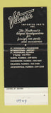 Matchbook Cover - VIP Fiat Mercedes Rolls Royce Lotus Ferrari Tampa FL 30 Strike