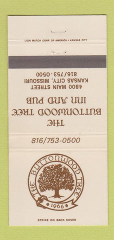 Matchbook Cover - Buttonwood Tree Inn Pub Kansas City MO 30 Strike