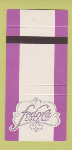 Matchbook Cover - Fedora Cafe Bar Kansas City MO 30 Strike