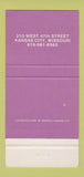 Matchbook Cover - Fedora Cafe Bar Kansas City MO 30 Strike