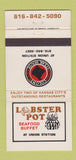 Matchbook Cover - Lobster Pot Colony Steak House Kansas City MO WEAR 30 Strike