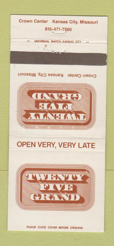 Matchbook Cover - Twenty Five Grand Kansas City MO 30 Strike