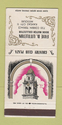 Matchbook Cover - Faye Littleton Match Collector Kansas City MO 30 Strike