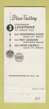 Matchbook Cover - Blue Valley Federal Savings Kansas City MO 30 Strike