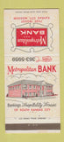 Matchbook Cover - Metropolitan Bank Kansas City MO 30 Strike