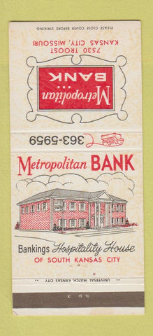 Matchbook Cover - Metropolitan Bank Kansas City MO 30 Strike