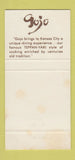 Matchbook Cover - Gojo Japanese Steak House Kansas City MO 30 Strike
