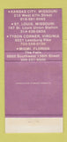Matchbook Cover - Fedora Cafe Bar Kansas City MO St Louis WEAR 30 Strike