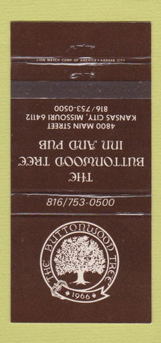 Matchbook Cover - Buttonwood Tree Inn Pub Kansas City MO 30 Strike