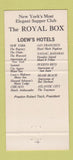 Matchbook Cover - Americana Hotel New York City 30 Strike