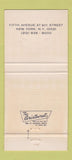 Matchbook Cover - The Pierre Hotel New York City 30 Strike