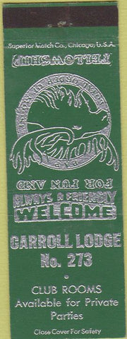 Matchbook Cover - Matchbook Cover Moose Lodge Carroll IA